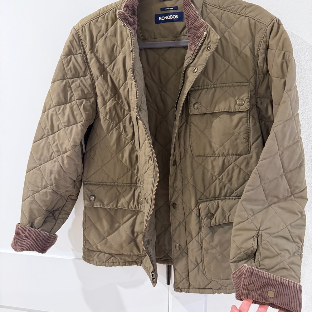 Bonobos Khaki Quilted Jacket - Picture 3 of 7
